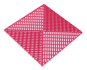 Решётка с дополнительным обрамлением Альта-Профиль, 400х400х18 мм, цвет розовый