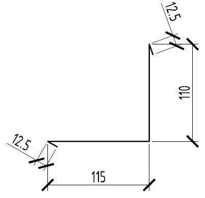 Планка примыкания чертеж