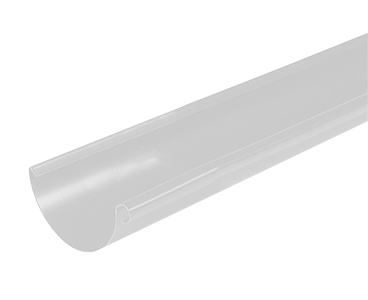 Желоб 3000 мм D125 Металл Профиль Foramina (Престиж), цвет белый (RAL 9010)
