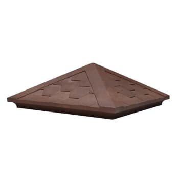 Колпак Лаатта / Laatta для столба, оголовок, 460x460x185 мм, цвет темный шоколад