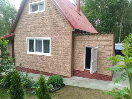 Фасадные (цокольные) панели Ю-Пласт Stone House / Стоун Хаус Сланец, цвет бурый, 2000х225 мм