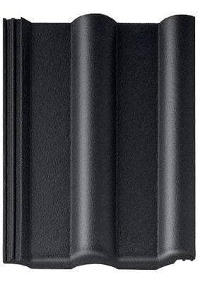 Рядовая черепица Braas (Браас), серия Франкфуртская, цвет черный, 420х330 мм