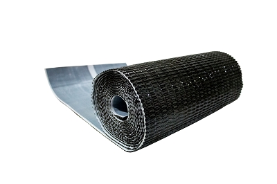 Лента для примыкания гофрированная алюминиевая Гранд Лайн / Grand Line, 5 м х 300 мм, цвет черный