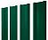 Штакетник металлический Grand Line (Гранд Лайн), М-образный, PE 0.45, цвет RAL 6005 (зеленый)