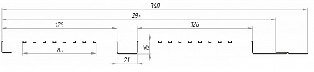 Софит металлический Квадро Брус с перфорацией Grand Line / Гранд Лайн, PE 0.45, цвет Ral 2004 (оранжевый)