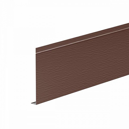 L-профиль (ветровая планка) AQUASYSTEM (АКВАСИСТЕМ), сталь 0.45, PE Zn 140, 200х2000 мм, цвет RAL 8017 (коричневый)