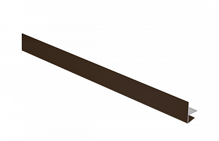 F-профиль увеличенный AQUASYSTEM (АКВАСИСТЕМ), сталь 0.45, PE Zn 275, 2000 мм, цвет RR 32 (темно-коричневый)