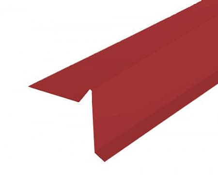 Торцевая планка (ветровая) 2000 мм РЕ Ral 3011 (красный)