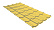 Металлочерепица Гранд Лайн / Grand Line, коллекция Kamea, 0,45 PE Zn 100, цвет RAL 1018 (цинково-желтый)*