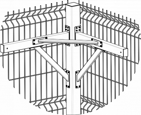 Монтаж забора из 3д сетки. Кронштейн под гасительную сетку RAL 6005. Кронштейн угловой для забора. Ограждения 3 д сетка угол. Кронштейн 3d забора.