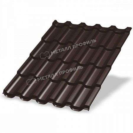 Металлочерепица Металл Профиль Трамонтана, VikingMP E 0.5, коричневый шоколад RAL8017
