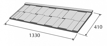 Композитная черепица Метротайл (Metrotile) серия MetroViksen, цвет Бургундия, 1330х410 мм