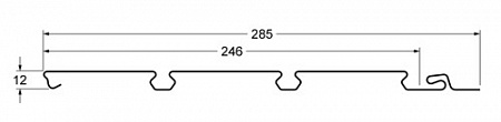 Софит Estetic Grand Line, профиль тройной, 0.246х3.0 м, со скрытой перфорацией, коричневый