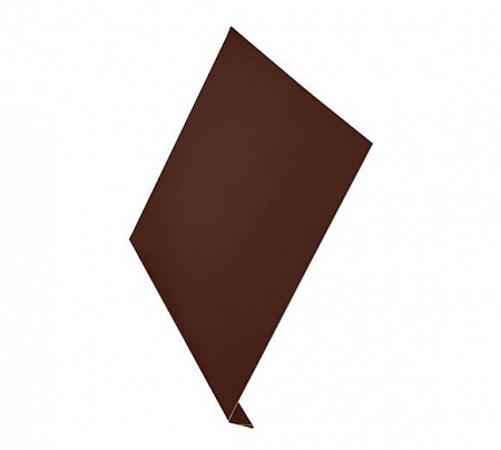 L-профиль (ветровая планка) AQUASYSTEM (АКВАСИСТЕМ), сталь 0.45, PE Zn 275, 200х2000 мм, цвет RAL 8017 (коричневый)