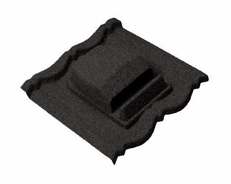 Кровельный вентилятор Метротайл (Metrotile), цвет черный, 380х410 мм
