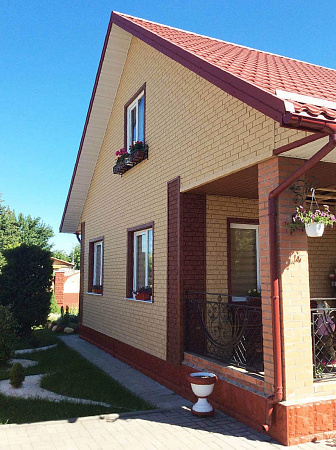 Фасадные (цокольные) панели Ю-Пласт Stone House / Стоун Хаус Кирпич, цвет красный, 3025х230 мм
