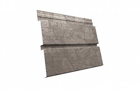 Софит металлический Квадро Брус с перфорацией Grand Line / Гранд Лайн, Print elite 0.45, цвет Fine Stone (Камень)