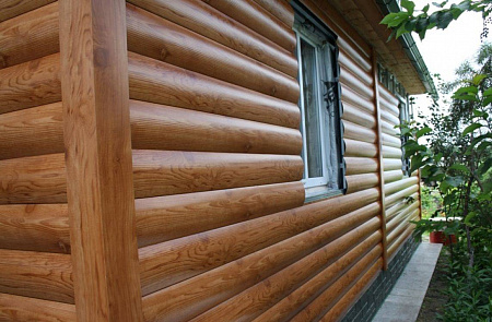 Сайдинг блок-хаус: металлический и акриловый с реалистичным эффектом дерева в золотом и мореном дубе (46 фото) - отделка дома
