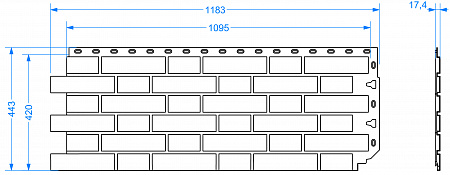 Фасадные панели Docke STANDARD Flemish, 1095х420 мм, желтый жженый