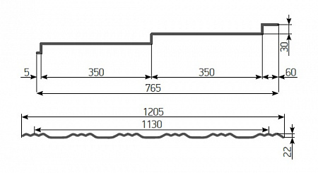 Металлочерепица модульная Aquasystem Гётеборг, 0.5 GreenCoat Pural BT Matt, Zn 275, RR 23 (темно-серый)