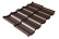 Металлочерепица Гранд Лайн / Grand Line, коллекция Kvinta uno (модульная), 0,5 GreenCoat Pural Matt Zn 275, цвет RR 887 шоколадно-коричневый (RAL 8017)