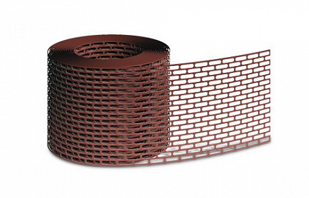 Вентиляционная лента свеса ПВХ D-BORK / Д-БОРК, 5.0 м, цвет коричневый