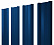 Штакетник металлический Grand Line (Гранд Лайн), М-образный, PE 0.45, цвет RAL 5005 (синий)