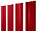 Штакетник металлический Grand Line (Гранд Лайн), М-образный, PE 0.45, цвет RAL 3003 (красный рубин)