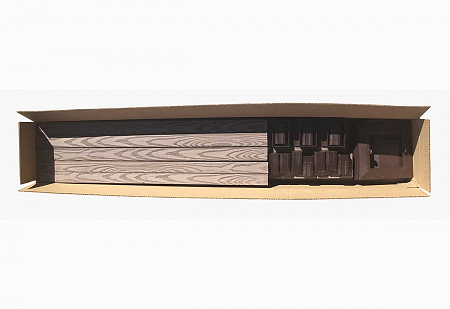 Комплект секции ограждения Holzhof Woodstyle / Хольцхоф (фактура дерева), длина 1 м.п, высотa 1 м, цвет коричневый