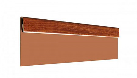 Финишная планка AQUASYSTEM (АКВАСИСТЕМ), сталь 0.45 Printech, 2000 мм, цвет Американский орех