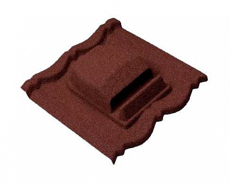 Кровельный вентилятор Метротайл (Metrotile), цвет бордо, 380х410 мм