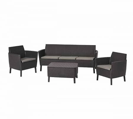 Дачная мебель Salemo 3 seater set Allibert (Аллиберт), цвет коричневый