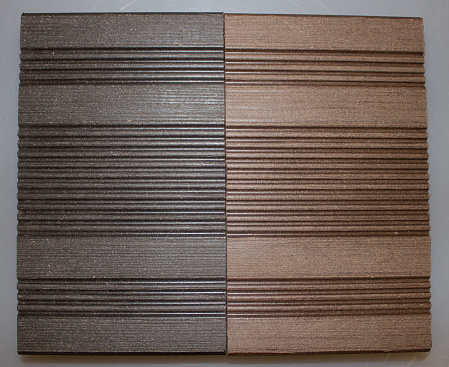 Террасная доска Экодек шовная, 165х24х6000 мм, цвет венге (темно-коричневый)