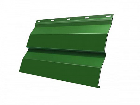 Металлический сайдинг Гранд Лайн / Grand Line профиль Корабельная доска, PE 0.45, цвет Ral 6002 (зеленая листва)
