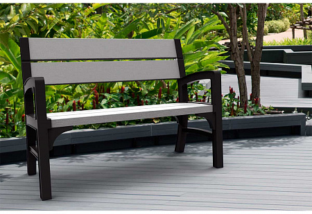 Скамья двухместная Montero (WLF) Double seat bench Keter (Кетер), цвет графит
