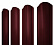 Штакетник металлический Grand Line (Гранд Лайн), круглый фигурный, PE двс 0.45, цвет RAL 3005 (вишня)