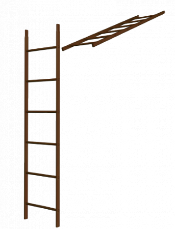 Лестница Металл Профиль кровельная и стеновая, 1.86 м (без кронштейнов), цвет Ral 8017 (шоколад)