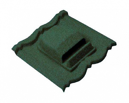 Кровельный вентилятор RV75 Метротайл (Metrotile), цвет зеленый, 380х410 мм