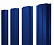 Штакетник металлический Grand Line (Гранд Лайн), П-образный, PE 0.45, цвет RAL 5002 (ультрамарин)