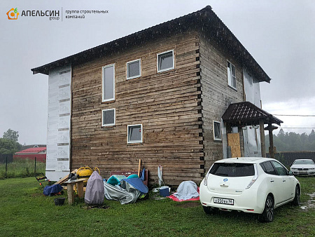 Монтаж фасада панелями Docke в д. Волковицы