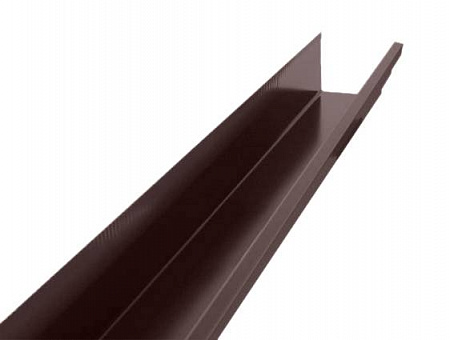 Прямоугольный желоб 3000 мм Vortex / Вортекс Гранд Лайн, Pe, цвет RAL 8017 (шоколад)