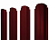 Штакетник металлический Grand Line (Гранд Лайн), П-образный фигурный, PE двс 0.45, цвет RAL 3005 (вишня)