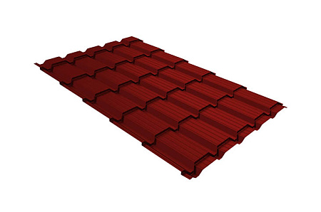 Волновой профиль Grand Line Quadro profi, 0,45 PE, Zn 100, RAL 3011 красно-коричневый