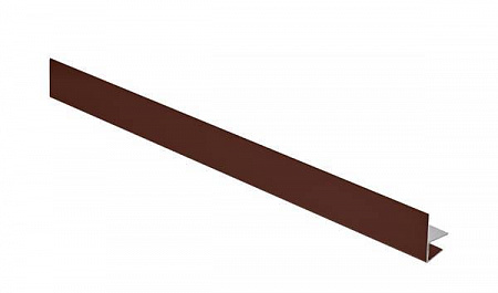 F-профиль AQUASYSTEM (АКВАСИСТЕМ), сталь 0.45, PE Zn 275, 2000 мм, цвет RAL 8017 (коричневый)