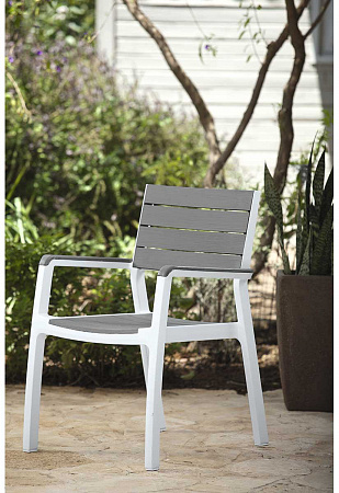 Стул Harmony armchair Keter (Кетер), цвет белый-светло-серый