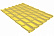 Металлочерепица Гранд Лайн / Grand Line, коллекция Modern, 0,45 PE Zn 100, цвет RAL 1018 (цинково-желтый)*