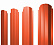 Штакетник металлический Grand Line (Гранд Лайн), П-образный фигурный, PE 0.45, цвет RAL 2004 (оранжевый)