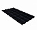 Металлочерепица Гранд Лайн / Grand Line, коллекция Kamea, 0,5 Rooftop бархат Zn 180, цвет RAL 9005 (черный янтарь)