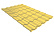 Металлочерепица Гранд Лайн / Grand Line, коллекция Kredo, 0,45 PE Zn 100, цвет RAL 1018 (цинково-желтый)*