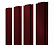 Штакетник металлический Grand Line (Гранд Лайн), прямоугольный, PE двс 0.45, цвет RAL 3005 (вишня)